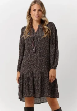 bruine moliin midi jurk ria