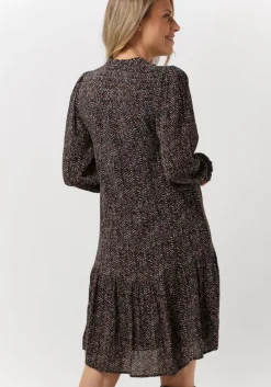 bruine moliin midi jurk ria