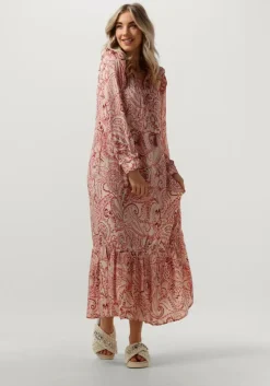 bruine moliin midi jurk rosalie