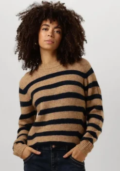 MOS MOSH e trui thora stripe crewneck knit>DAMES Truien & Vesten