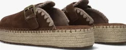 bruine mou instappers jute clog plain sue