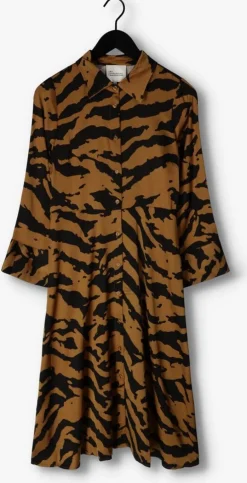 bruine my essential wardrobe midi jurk evemw long dress