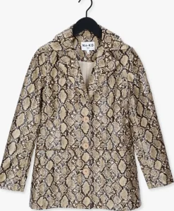 bruine na-kd blazer pu blazer