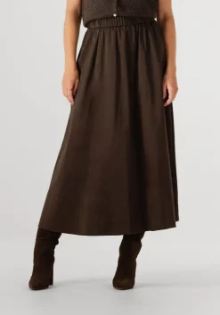 bruine neo noir maxirok yara long poplin skirt