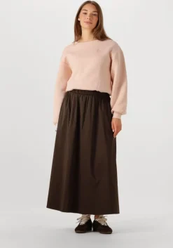 bruine neo noir maxirok yara long poplin skirt