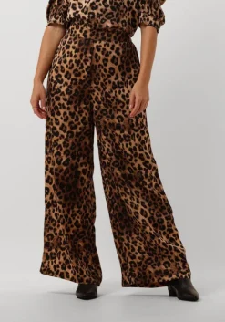 bruine neo noir wijde broek avie leo pants