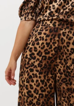 bruine neo noir wijde broek avie leo pants