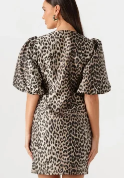 bruine notre-v mini jurk nv-flossie