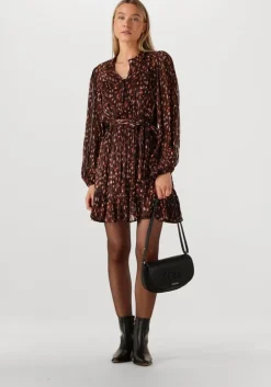 bruine notre-v mini jurk nv-gwen