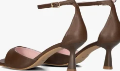 bruine notre-v sandalen met hak 2655s