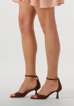 bruine notre-v sandalen met hak 2655s