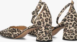 bruine notre-v sandalen met hak 35518