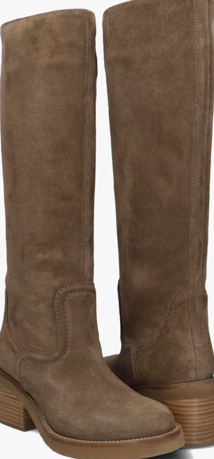 bruine nubikk hoge laarzen cassie boot sue
