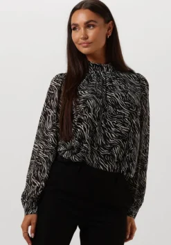 bruine object blouses objmila l/s high neck top noos