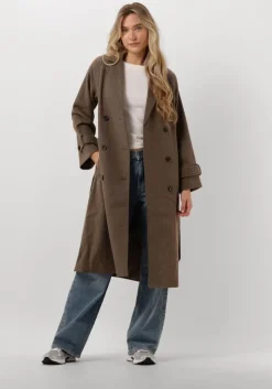 bruine object mantel objkeily l/s coat