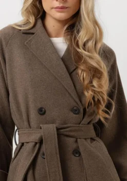 bruine object mantel objkeily l/s coat