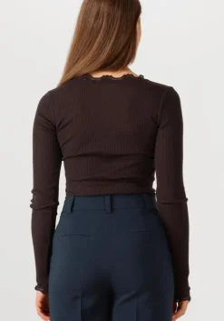 bruine rosemunde top babette silk t-shirt lace