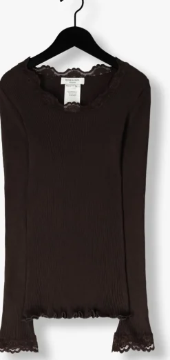 bruine rosemunde top babette silk t-shirt lace
