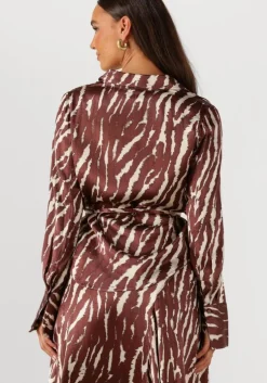 bruine rouge edit blouses roushiana ls printed resort collar shirt