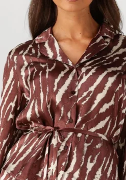 bruine rouge edit blouses roushiana ls printed resort collar shirt