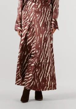 ROUGE EDIT e midirok roushiana hw printed midi skirt>DAMES Rokken