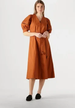 SCARLETT POPPIES e midi jurk fleuretta midi dress>DAMES Jurken