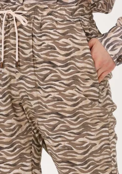 bruine scotch & soda pantalon elasticated mid-rise regular-length pants