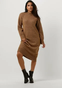 SELECTED FEMME e midi jurk slfrena ls high neck knit dress>DAMES Jurken