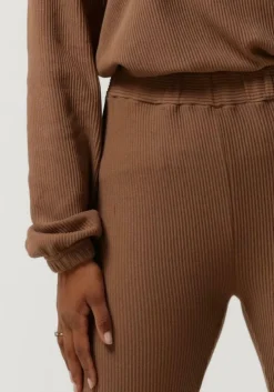 bruine simple flared broek flair jer-org-cot-22-3