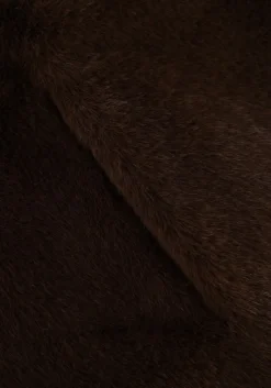 bruine stand studio faux fur jas camille cocoon coat