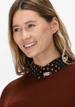 bruine summum trui mock neck sweater extra fine m