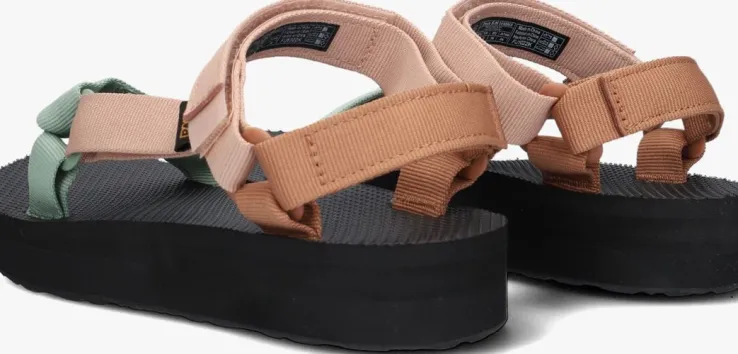 bruine teva platte sandalen w midform universal