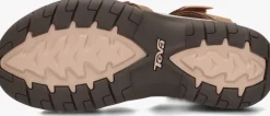 bruine teva platte sandalen w tirra