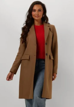 bruine tommy hilfiger mantel wool blend classic coat