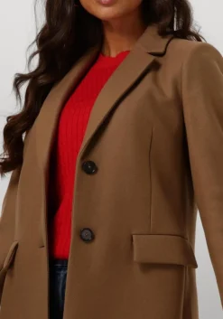 bruine tommy hilfiger mantel wool blend classic coat