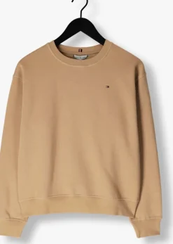 bruine tommy hilfiger sweater reg flag on chest swtshrt