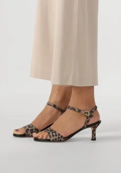 bruine unisa sandalen met hak nahia