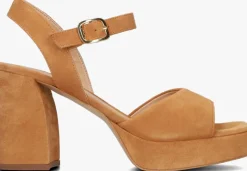 bruine unisa sandalen met hak odran