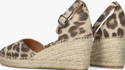 bruine via vai sandalen met hak flora braid