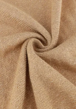 camel minus t-shirt liva puff sleeve metallic knit pullover