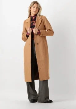 camel notre-v mantel wool coat