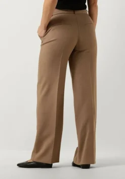 camel selected femme pantalon slfrita mw wide pant camel mlg n