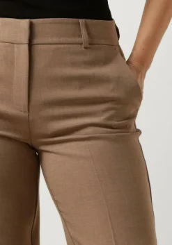 camel selected femme pantalon slfrita mw wide pant camel mlg n