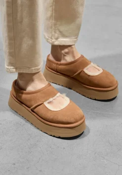 camel ugg instappers w bea mary jane