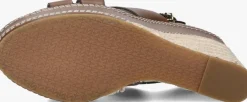 cognac michael kors sandalen met hak nora wedge