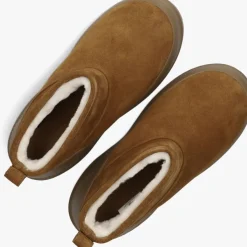 cognac moon boot enkelboots mb luna low boot suede