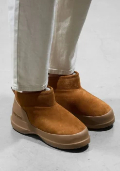 cognac moon boot enkelboots mb luna low boot suede