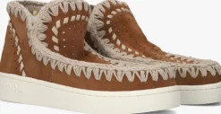 cognac mou hoge sneakers eskimo sneaker
