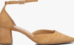 cognac notre-v sandalen met hak 35514