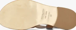 cognac stefano lauran platte sandalen 22757